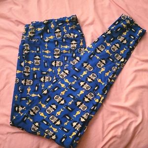 LuLaRoe Multicolred Panda/Fish/Penguin Leggings